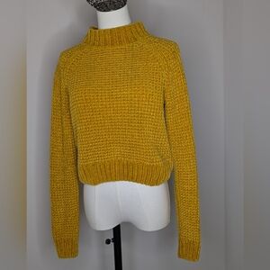 H&M Chunky Mustard Yellow Knit Sweater Top